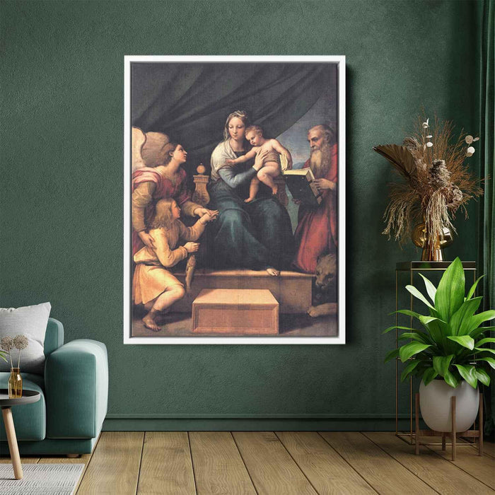 The Madonna of the Fish (The Madonna with the Archangel Gabriel and St. Jerome) (1513) by Raphael - Canvas Artwork