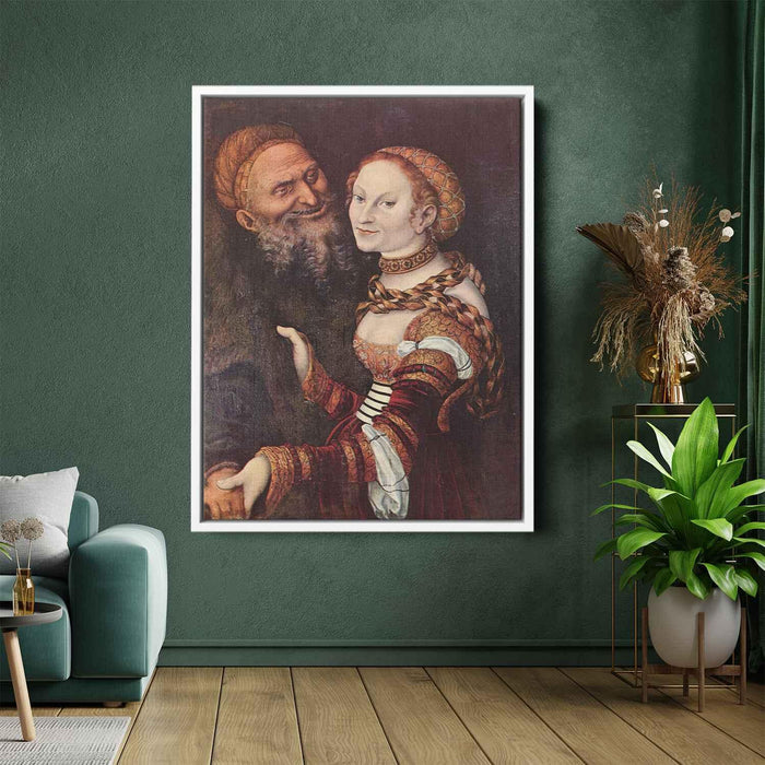 The old man in love (1517) by Lucas Cranach the Elder - Canvas Artwork