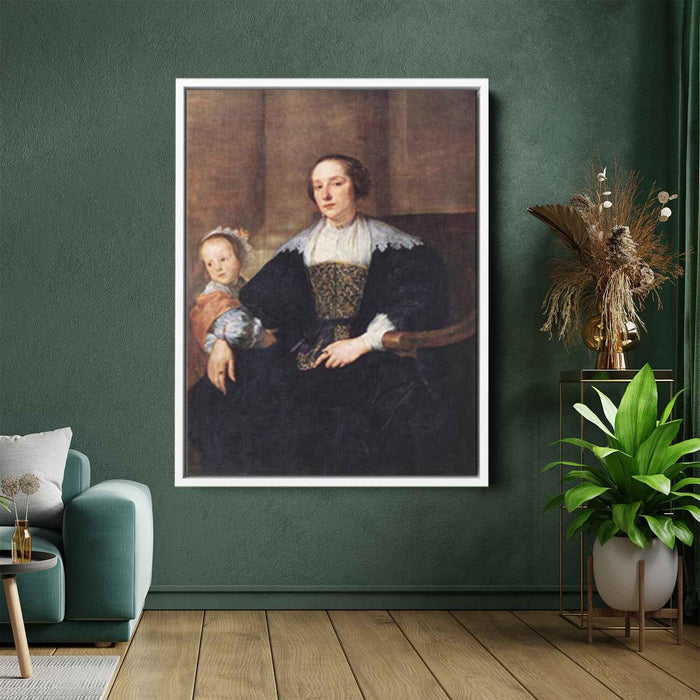 The Wife and Daughter of Colyn de Nole by Anthony van Dyck - Canvas Artwork