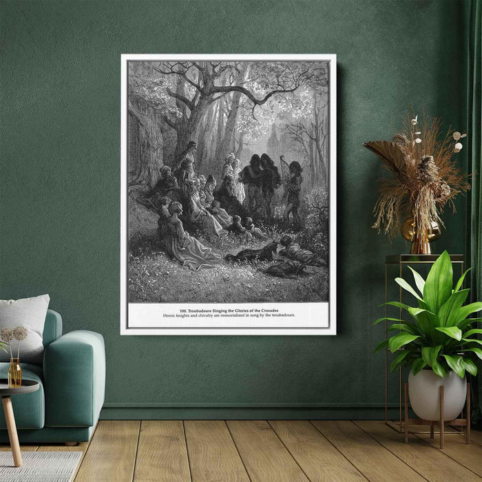 Troubadours Singing the Glories of the Crusades by Gustave Dore - Canvas Artwork