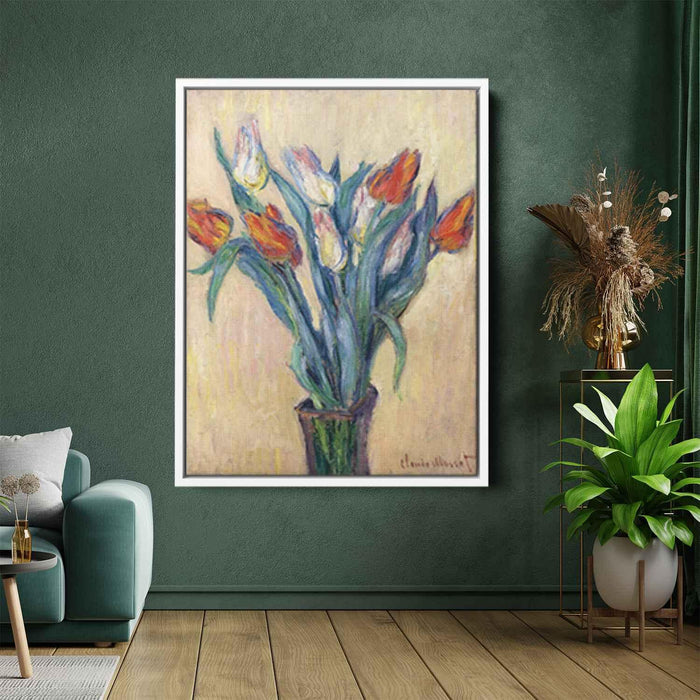 Vase of Tulips (1885) by Claude Monet - Canvas Artwork