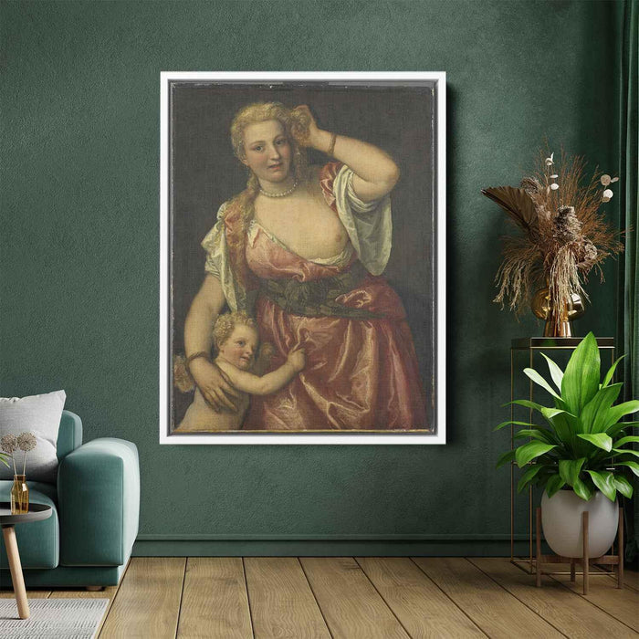 Venus and Amor (1525) by Hans Holbein the Younger - Canvas Artwork