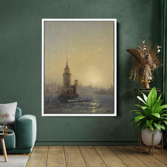 View of Leandrovsk tower in Constantinople (1848) by Ivan Aivazovsky - Canvas Artwork