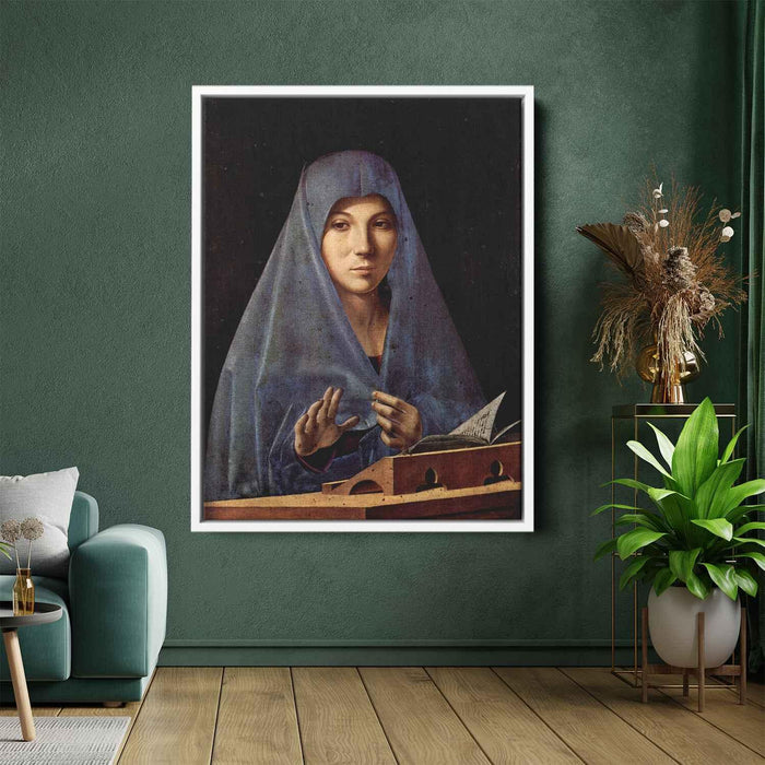 Virgin Annunciate (1475) by Antonello da Messina - Canvas Artwork