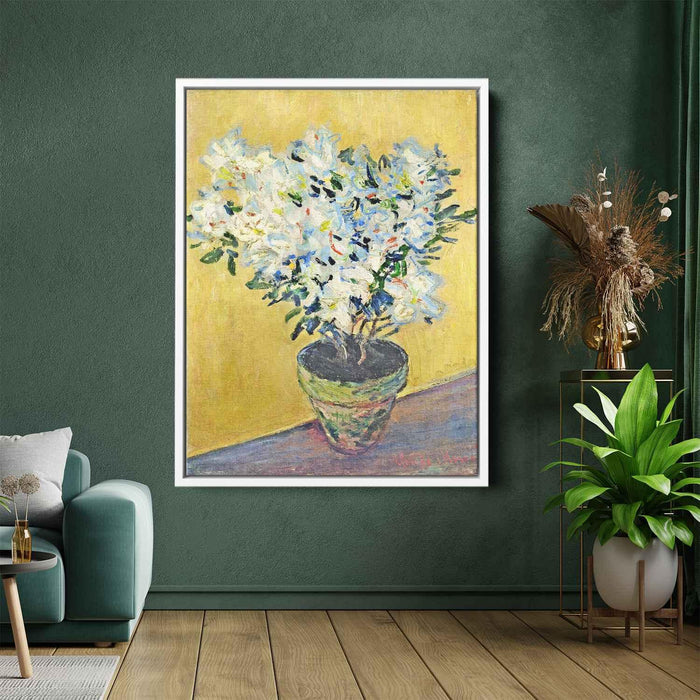 White Azaleas in a Pot (1885) by Claude Monet - Canvas Artwork