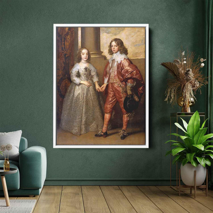 William II, Prince of Orange and Princess Henrietta Mary Stuart, daughter of Charles I of England by Anthony van Dyck - Canvas Artwork