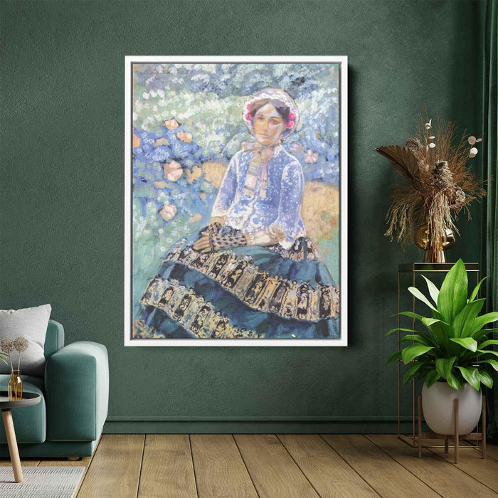 Woman in Blue Dress (1903) by Victor Borisov-Musatov - Canvas Artwork