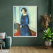 Woman in Blue (Frau Barth) (1921) by Edvard Munch - Canvas Artwork
