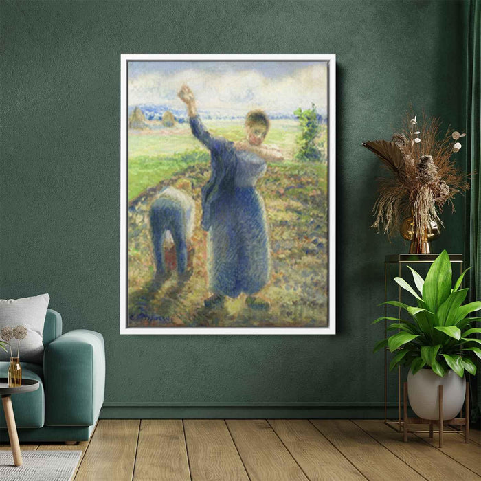 Workers in the Fields (1897) by Camille Pissarro - Canvas Artwork