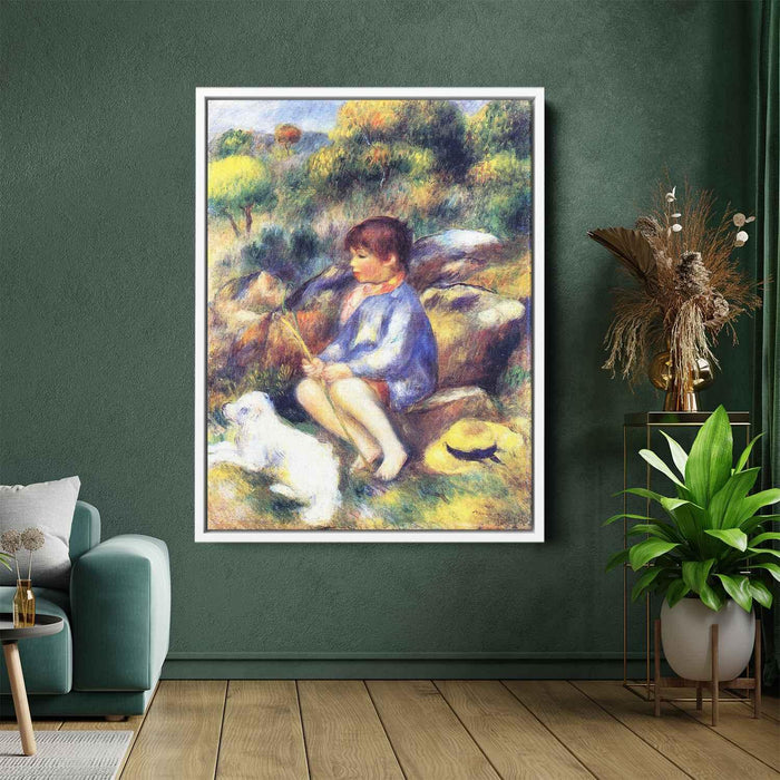 Young Boy by the River (1890) by Pierre-Auguste Renoir - Canvas Artwork