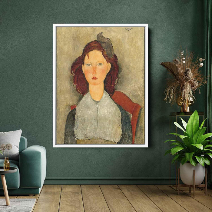 Young Girl Seated (1918) by Amedeo Modigliani - Canvas Artwork