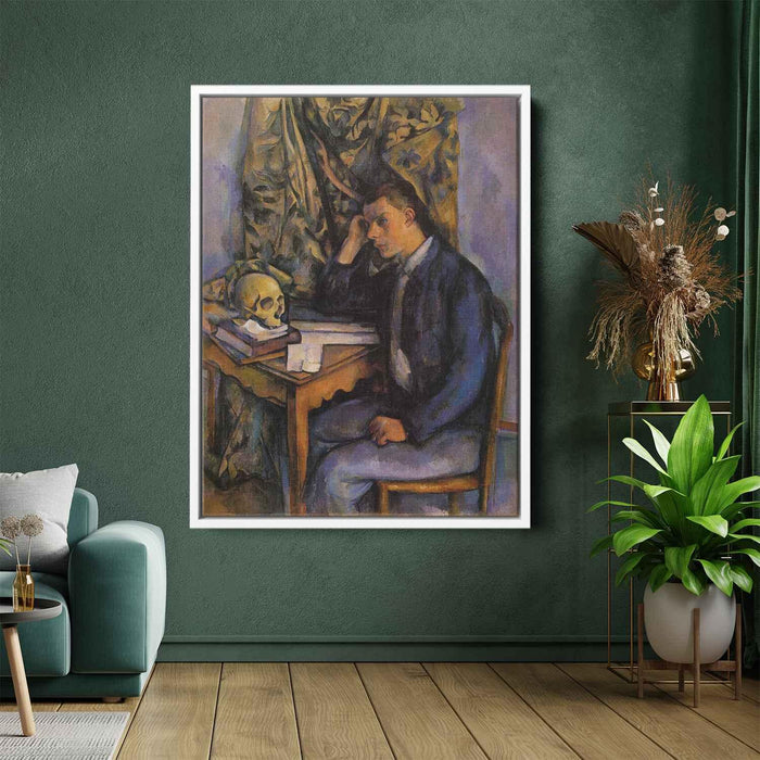 Young Man and Skull (1898) by Paul Cezanne - Canvas Artwork