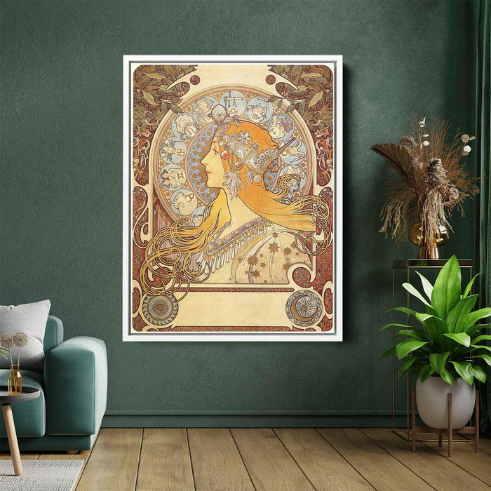 Zodiac (1896) by Alphonse Mucha - Canvas Artwork