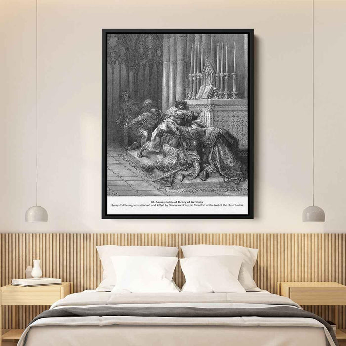 Assassination of Henry of Germany by Gustave Dore - Canvas Artwork