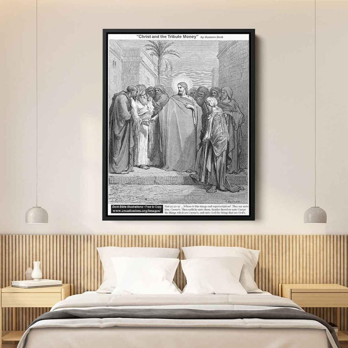 Christ And The Tribute Money by Gustave Dore - Canvas Artwork