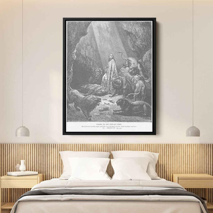Daniel in the Den of Lions (1868) by Gustave Dore - Canvas Artwork