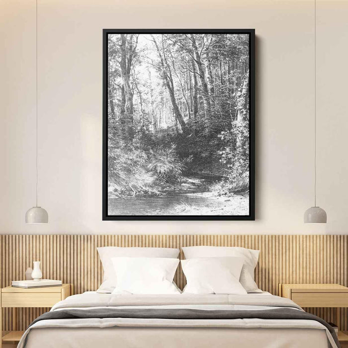 Forest Stream by Ivan Shishkin - Canvas Artwork