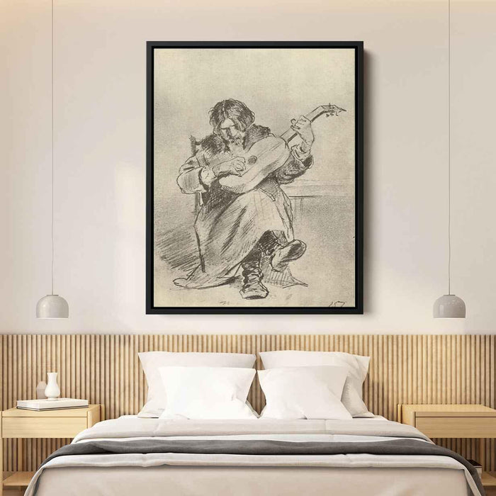 Guitarist-bach by Vasily Perov - Canvas Artwork