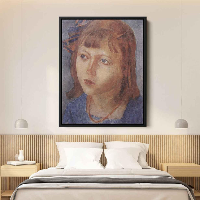 Head of a girl (1922) by Kuzma Petrov-Vodkin - Canvas Artwork