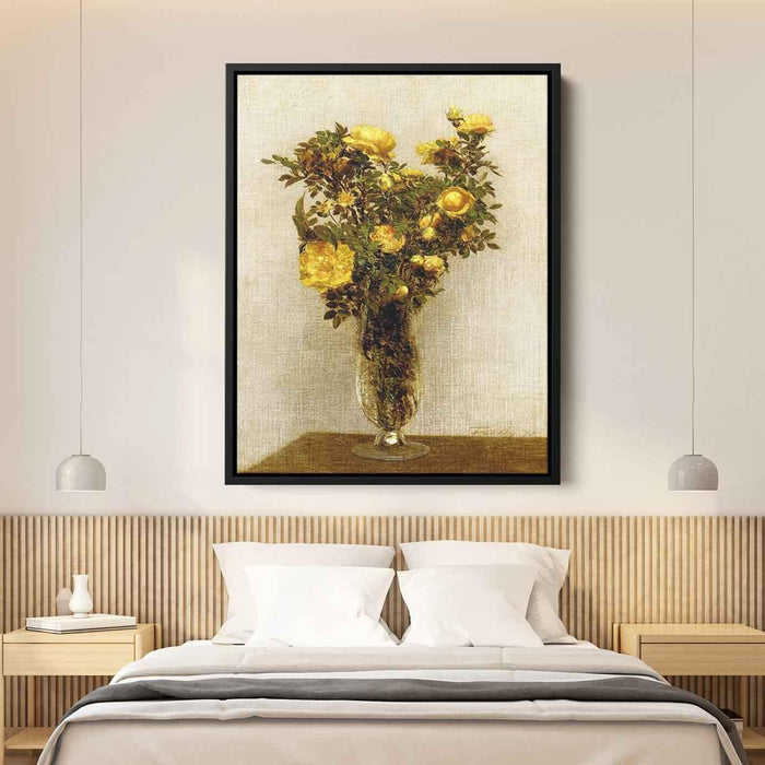 Roses Lying on Gold Velvet by Henri Fantin-Latour - Canvas Artwork