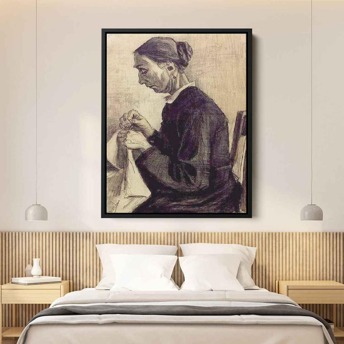 Sien, Sewing, Half-Figure by Vincent van Gogh - Canvas Artwork