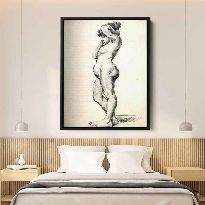 Standing Female Nude Seen from the Side (1886) by Vincent van Gogh - Canvas Artwork