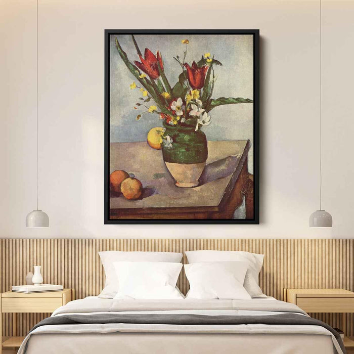 Still Life, Tulips and apples by Paul Cezanne - Canvas Artwork