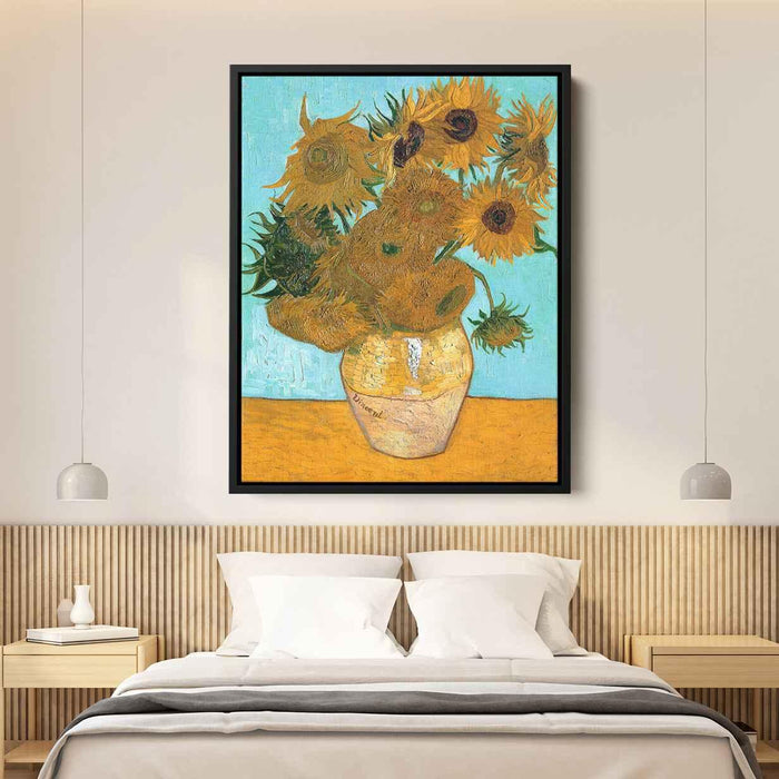 Still Life - Vase with Twelve Sunflowers (1889) by Vincent van Gogh - Canvas Artwork