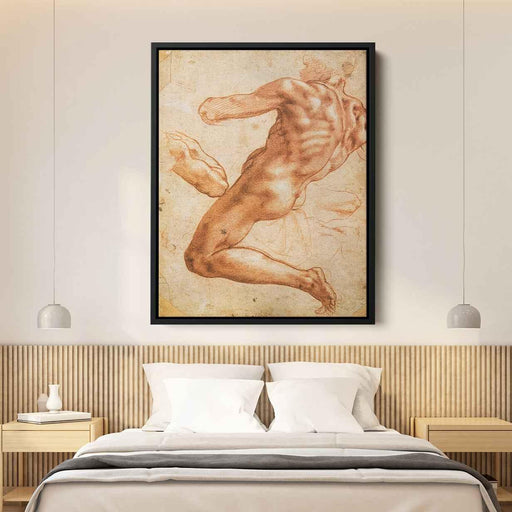 Study for an ignudo (1508) by Michelangelo - Canvas Artwork