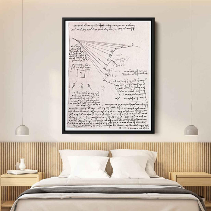 Study of the effect of light on a profile head (facsimile) (1488) by Leonardo da Vinci - Canvas Artwork