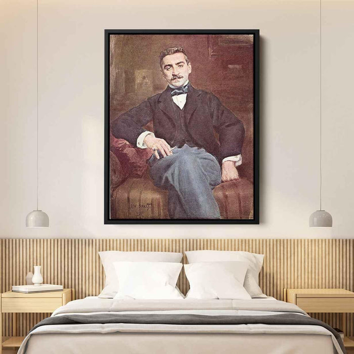 The Portrait of Walter Fedorovich Nuvel by Leon Bakst - Canvas Artwork