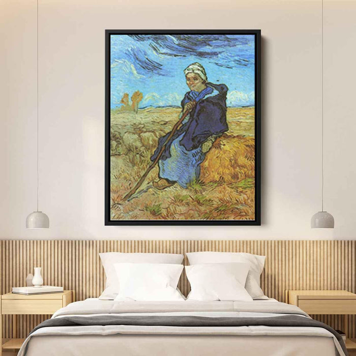 The Shepherdess (after Millet) (1889) by Vincent van Gogh - Canvas Artwork