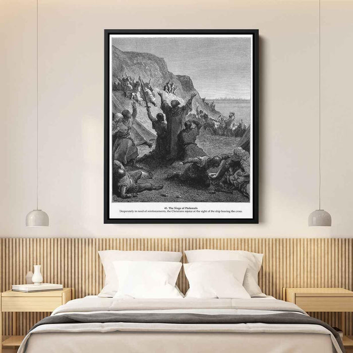 The Siege of Ptolemais by Gustave Dore - Canvas Artwork