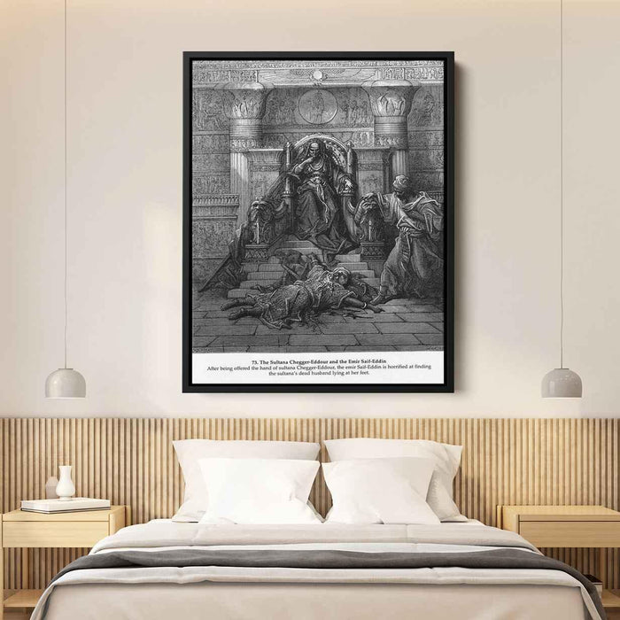 The Sultana Chegger-Eddour and the Emir Saif-Eddin by Gustave Dore - Canvas Artwork