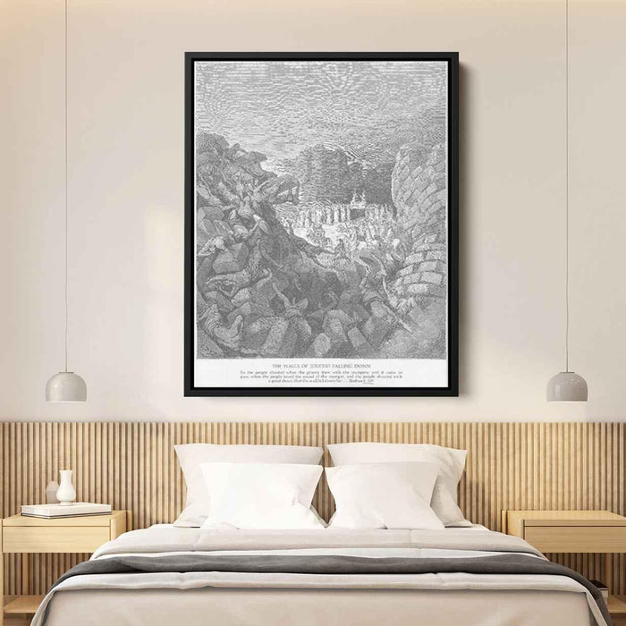 The Walls of Jericho Fall Down by Gustave Dore - Canvas Artwork