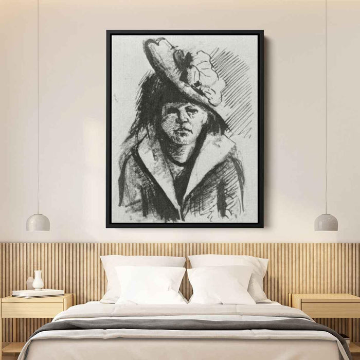 Woman with Hat, Half-Length by Vincent van Gogh - Canvas Artwork