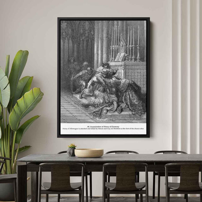 Assassination of Henry of Germany by Gustave Dore - Canvas Artwork