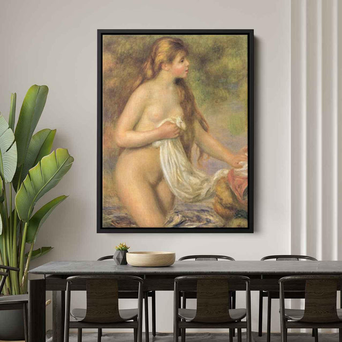 Bather with Long Hair (1895) by Pierre-Auguste Renoir - Canvas Artwork