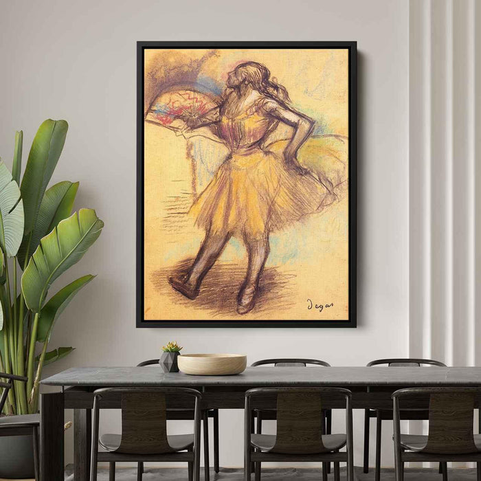 Dancer with a Fan (study) (1900) by Edgar Degas - Canvas Artwork