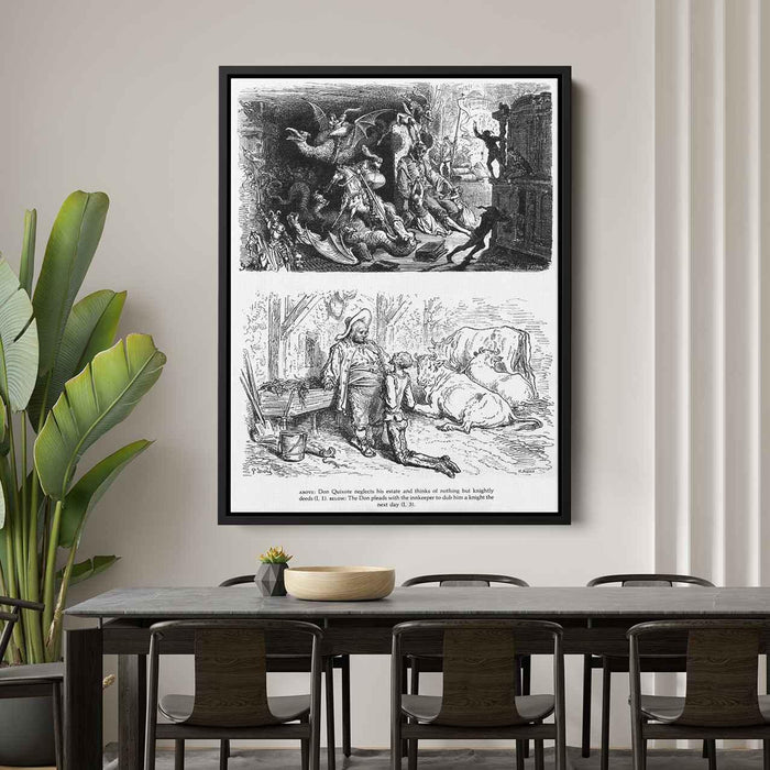 Don Quixote by Gustave Dore - Canvas Artwork