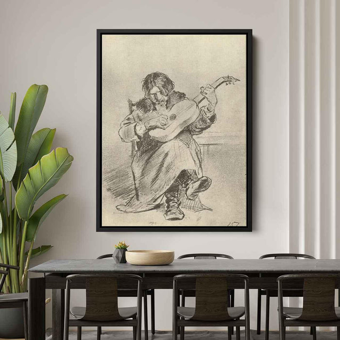 Guitarist-bach by Vasily Perov - Canvas Artwork