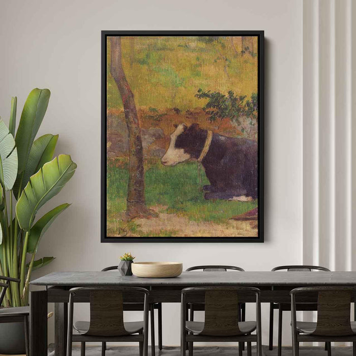 Kneeling cow (1888) by Paul Gauguin - Canvas Artwork