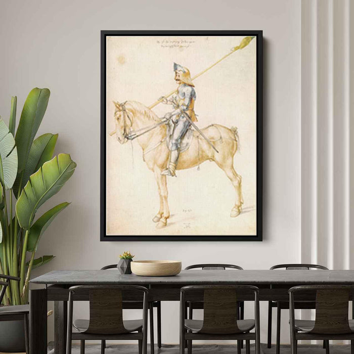 Knight On Horseback (1498) by Albrecht Durer - Canvas Artwork