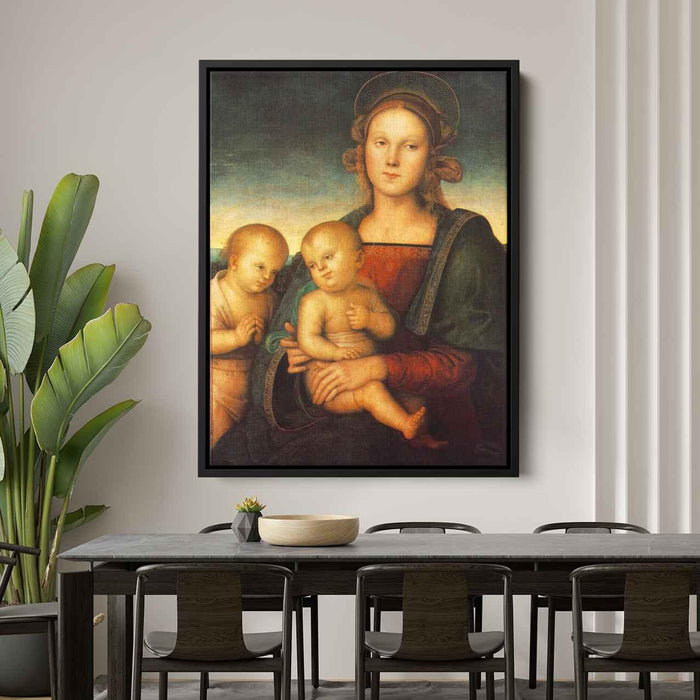 Madonna with Child and Little St. John (1497) by Pietro Perugino - Canvas Artwork