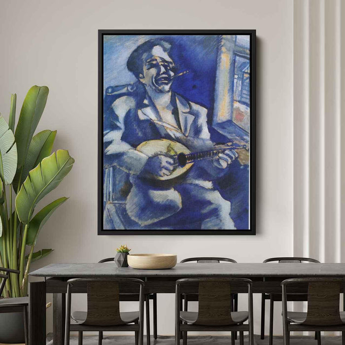 Portrait of Brother David with Mandolin (1914) by Marc Chagall - Canvas Artwork