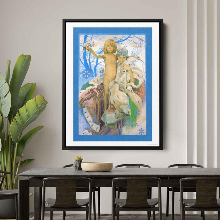 Poster presentation of Andersen's Snow Queen by Alphonse Mucha - Canvas Artwork