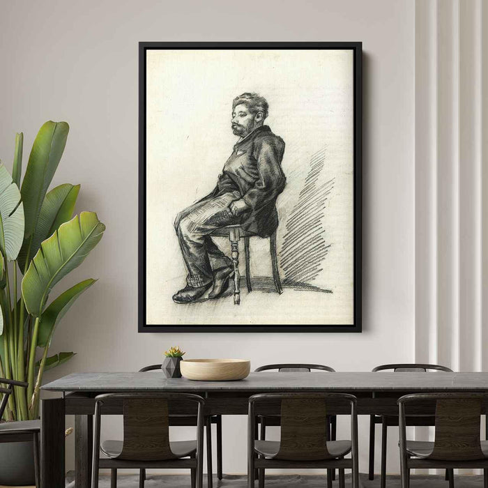 Seated Man with a Beard (1886) by Vincent van Gogh - Canvas Artwork