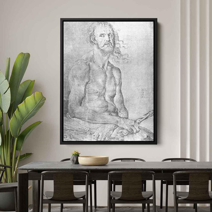 Self-Portrait as the Man of Sorrows (1522) by Albrecht Durer - Canvas Artwork