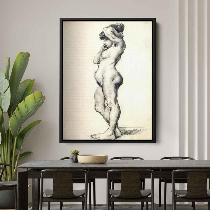 Standing Female Nude Seen from the Side (1886) by Vincent van Gogh - Canvas Artwork