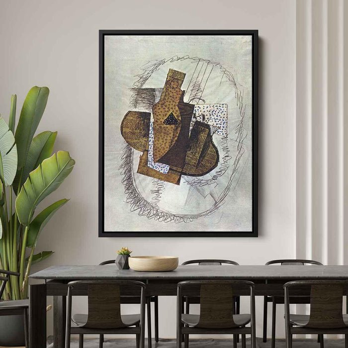 Still life with Bottle of Bass (1914) by Georges Braque - Canvas Artwork